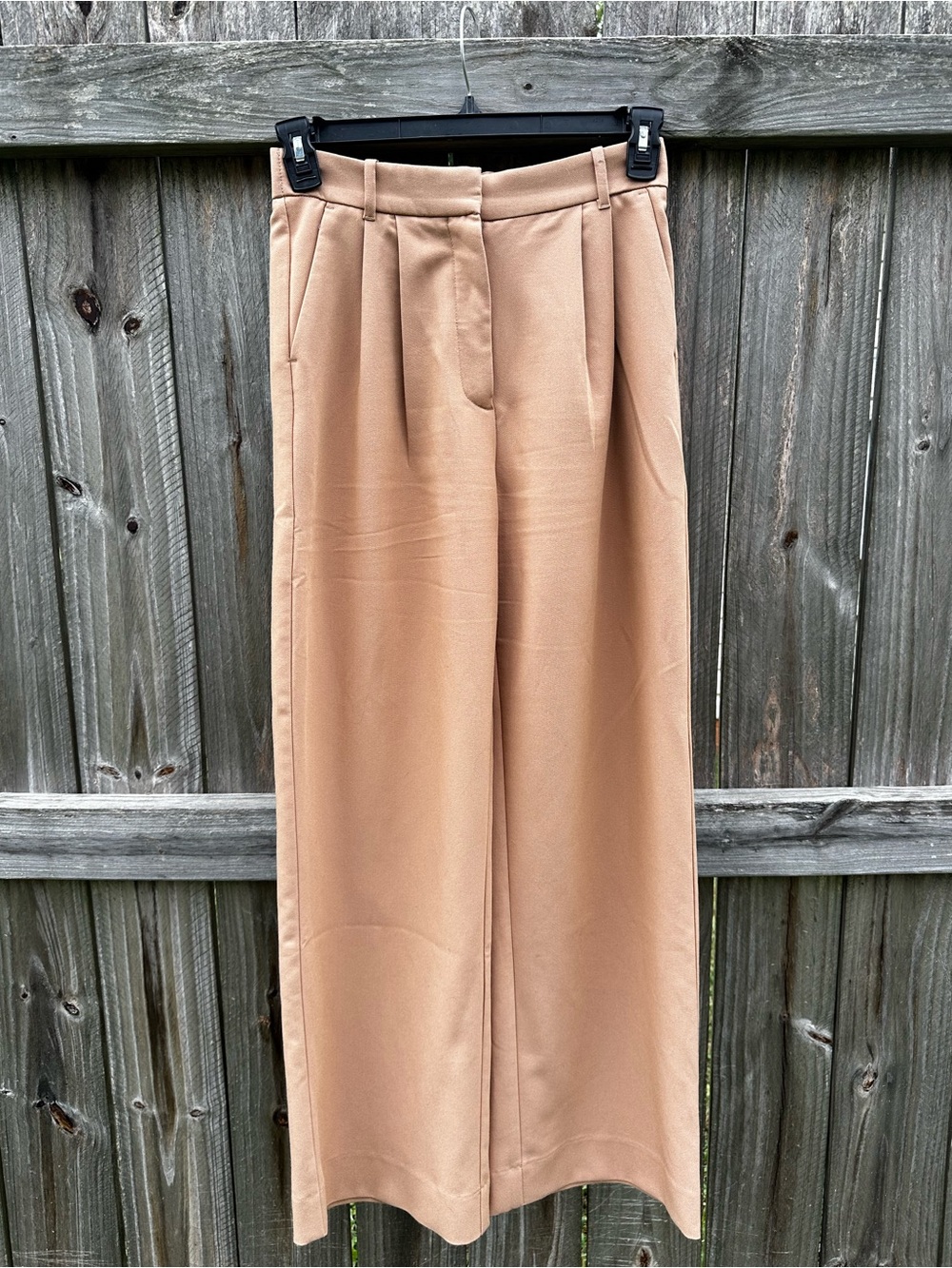 Abercrombie and Fitch Sloane Tailored Wide Leg Pant - Camel